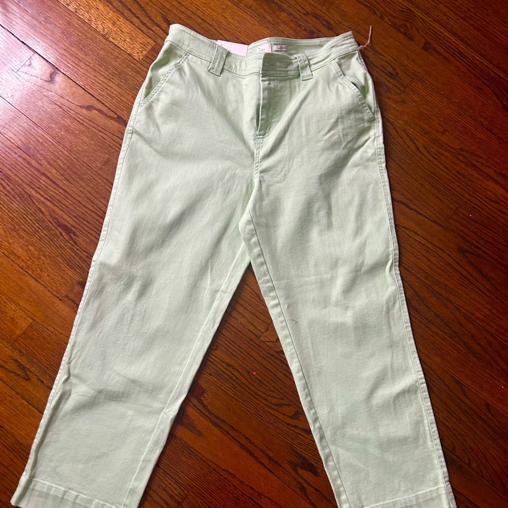 Light Green Casual Pants